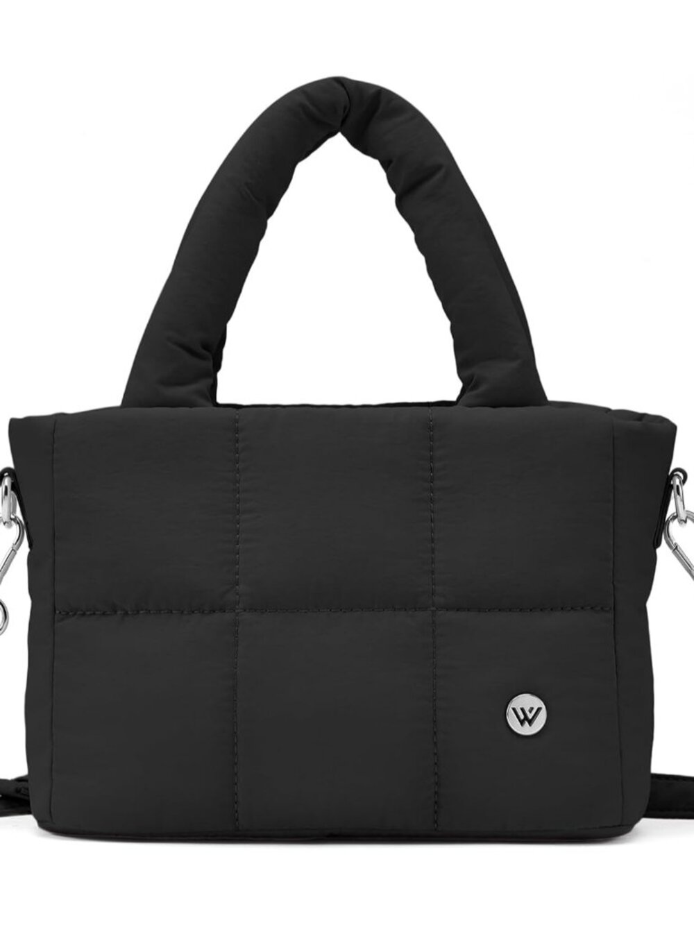Small Puffer Crossbody Bags for Women Mini Tote Bag, Puffy Nylon Shoulder Purse,